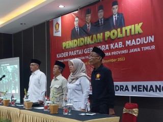 Songong Pesta Demokrasi 2024, DPC Partai Gerindra Kabupaten Madiun Bekali Ratusan Saksi