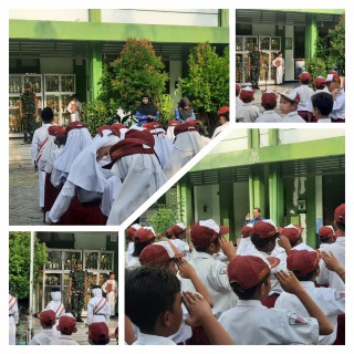 Siapkan Kader Bangsa, Babinsa Koramil 0830/01 Krembangan Bertindak Sebagai Pembina Upacara