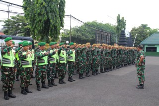 Amankan Kunker Wakil Presiden RI, Kodim Surabaya Utara Apel Gelar Pengamanan Route