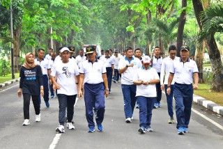 Bentuk Kolaborasi, Kali Perdana Puspenerbal - PT. AP1 Olahraga Bersama Bangun Sinergitas