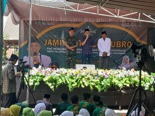 Terus Bersinergi, Bati Komsos Serma Rudianto Hadiri Tahlil Kubro Rutin Muslimat NU Driyorejo
