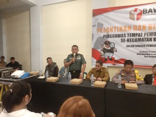 Danramil 0830/01 Krembangan Hadiri Kegiatan Pelantikan dan Bimtek PTPS Pemilu 2024