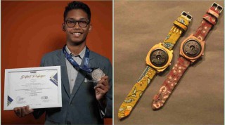 Mahasiswa Undika Tegar Prasetiyo Ciptakan Jam Tangan dari limbah kayu untuk Penyandang Tunanetra