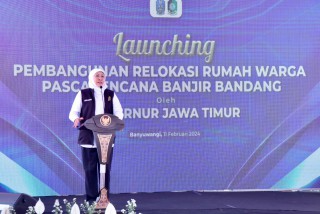 Gubernur Khofifah Launching Pembangunan Hunian Relokasi Korban Banjir Bandang di Banyuwangi