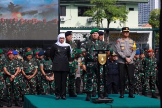 Komandan Puspenerbal Hadiri Gelar Pasukan Kesiapan Pengamanan Pemilu 2024