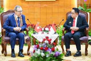 Pj Gubernur Adhy Terima Kunjungan Dubes Swiss Jajaki Peningkatan Kerjasama Sektor Perdagangan