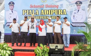 Dandim Gresik, Ramaikan Kegiatan Kirab Piala Adipura Kabupaten Gresik Tahun 2024