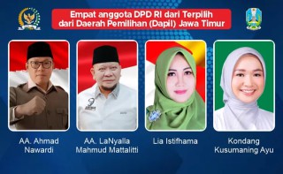 Nawardi ungguli Perolehan Suara Terbanyak DPD RI didapil Jatim