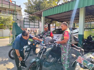 Kodim 0830/Surabaya Utara Periksa Kendaraan Koramil Jajaran