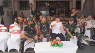 Jelang Hari Idul Fitri 1445 H, Dandim Surabaya Utara Ikuti Pelaksanaan Apel Gelar Pengamanan