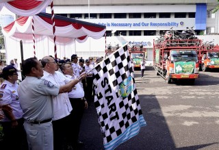 Sekdaprov Bobby melaunching Pemberangkatan Pengangkutan Sepeda Motor Mudik Gratis Tahun 2024