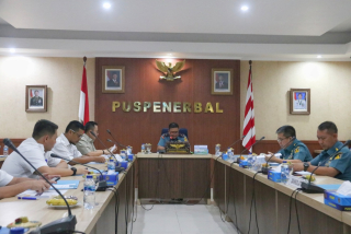 Wadan Puspenerbal Pimpin Rapat Pembahasan Draf PKS TNl AL - PPNPI tentang Pelayanan Navigasi Penerbangan