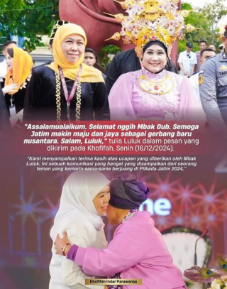 Khofifah Apresiasi Sikap Legowo Paslon 1 Luluk, Harapan Persatuan Pasca Pilkada Jatim 2024