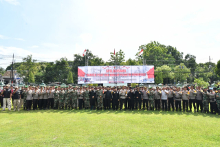 Apel Bersama Pengamanan BRB Bersama TNI, Polri, Pamter PSHT dan PSHW TM Ponorogo