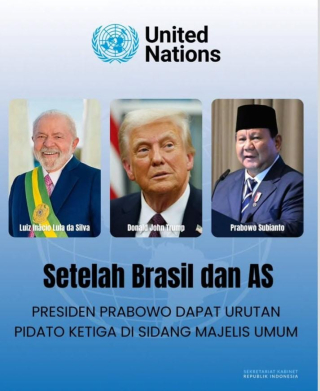 Presiden Prabowo Akan Berpidato di Sidang Umum PBB, Urutan Ketiga Setelah Presiden Brasil dan AS