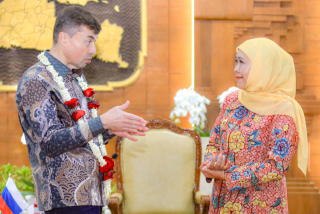 Gubernur Khofifah Terima Duta Besar Federasi Rusia di Grahadi Surabaya