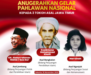 Gus Dur, Syaikhona Kholil, dan Marsinah Pahlawan Nasional, Gubernur Khofifah: Pengakuan Keberanian Moral