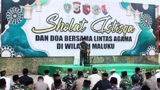 Kodaeral IX Ikuti Sholat Istisqa dan Doa Lintas Agama di Ambon