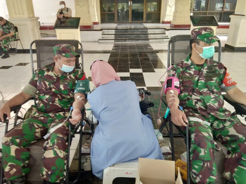 Jajaran Kodim Surabaya Timur Bakti Sosial Donor Darah