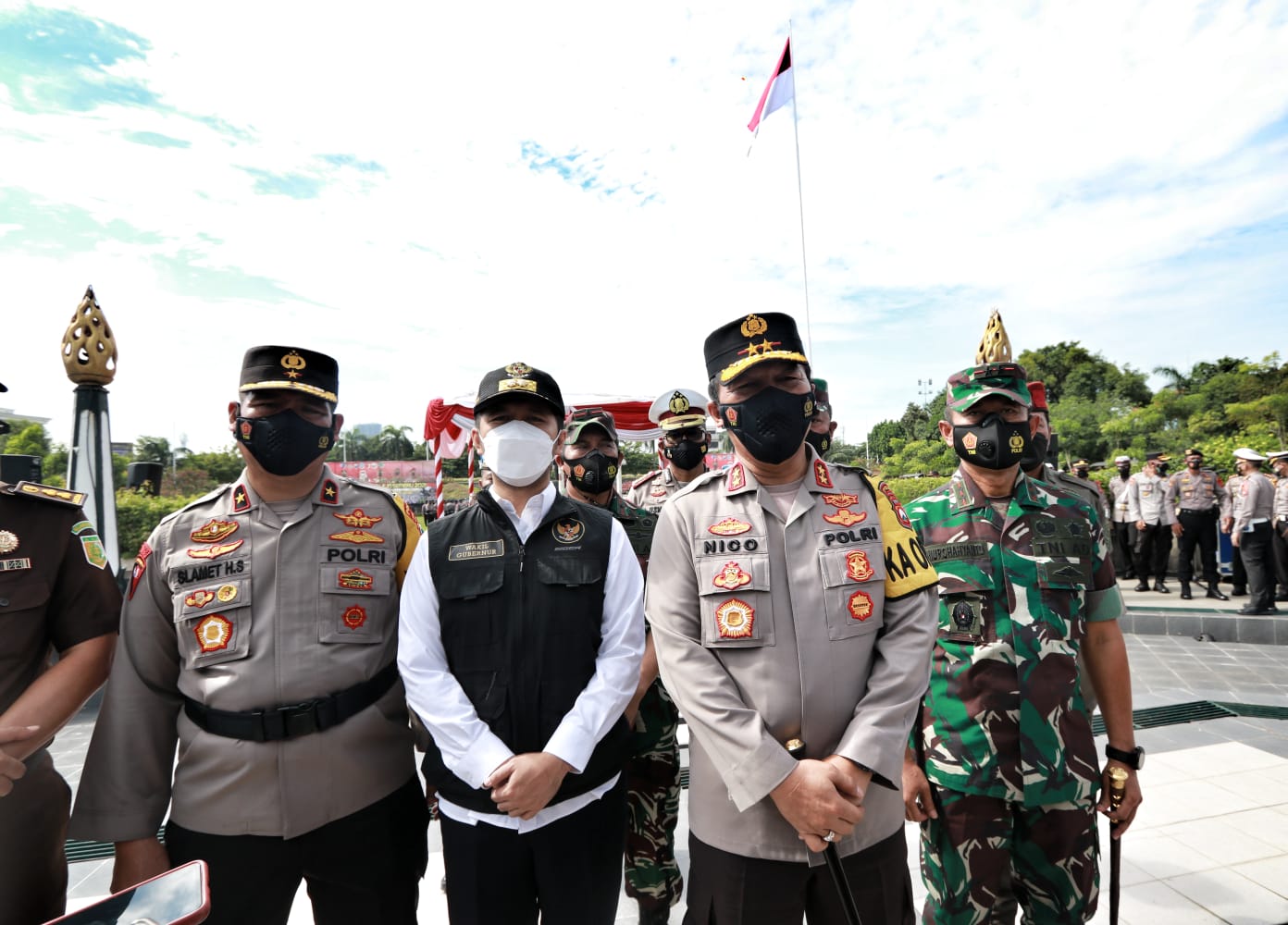 Forkopimda Jatim Gelar Apel Pasukan Operasi Lilin Semeru 2021