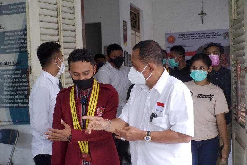 Di Penghujung Tahun Wawali Armuji Dialog dengan Mahasiswa Katolik , Teguhkan Semangat Toleransi
