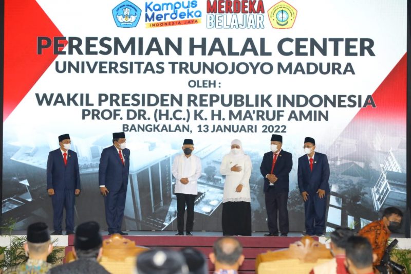 LPH Halal Center Universitas Trunojoyo Madura (UTM) Diresmikan Wapres, Gubernur Khofifah Dukung Madura Punya Kawasan Industri Halal
