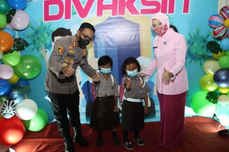 Pertama Kali, Polres Bangkalan Gelar Vaksinasi Merdeka Anak dan Targetkan 250 Dosis Dalam Sehari