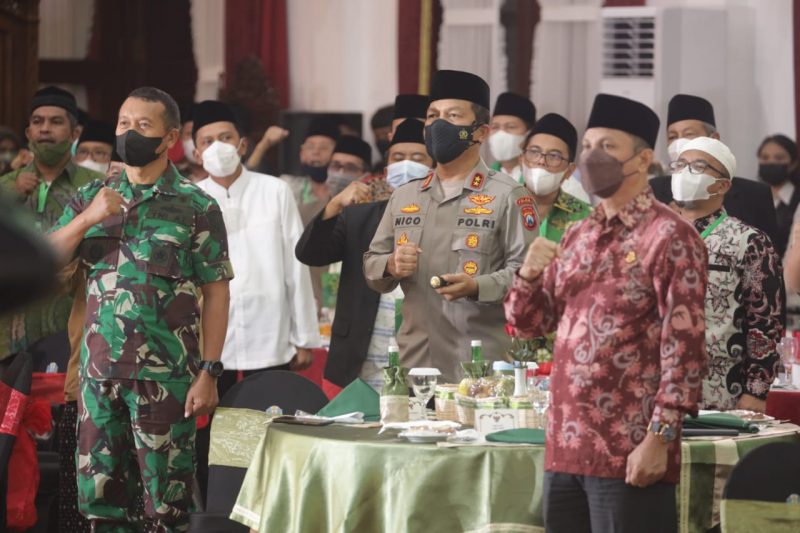 Forkopimda Jatim Sambut Hangat Silaturahmi Ketum PBNU dan PWNU Se-Indonesia di Grahadi