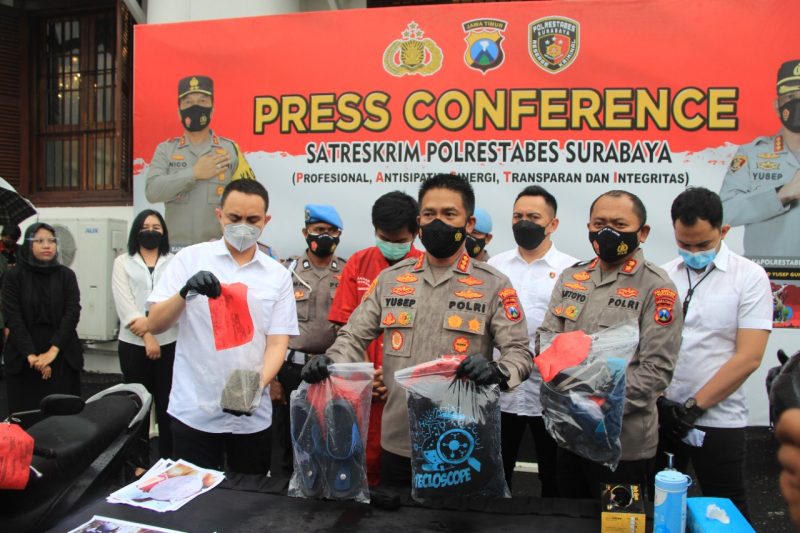 Polrestabes Surabaya Akhirnya Berhasil Ungkap Kasus Pembunuhan Pemilik Toko Kelontong di Surabaya