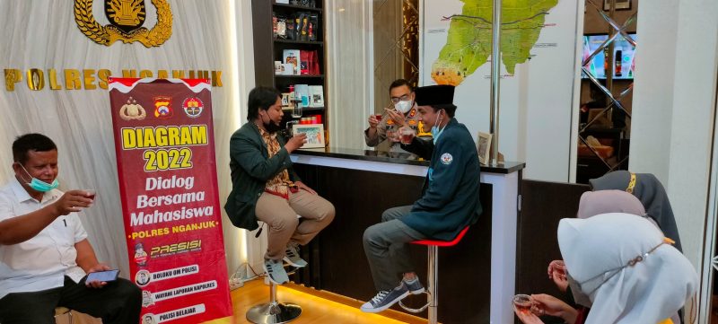 Gelar Dialog Bersama Mahasiswa, Kapolres Nganjuk Ajak Semua Pihak Membangun Nganjuk Lebih Baik
