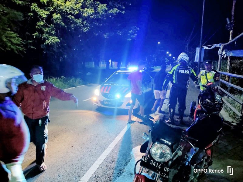 Patroli Sahur Satuan Lantas Polres Magetan Berhasil Gagalkan Balap Liar