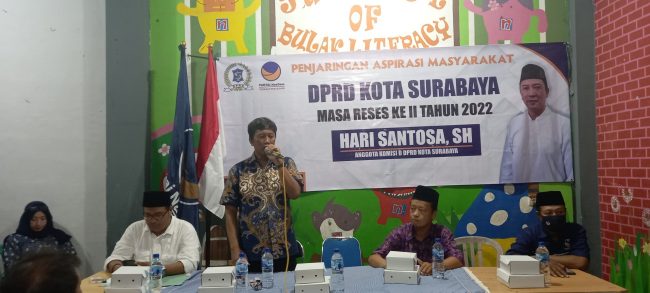Hari Santosa, Politisi Partai Nasdem Akan Perjuangkan Semaksimal Mungkin Usulan Warga