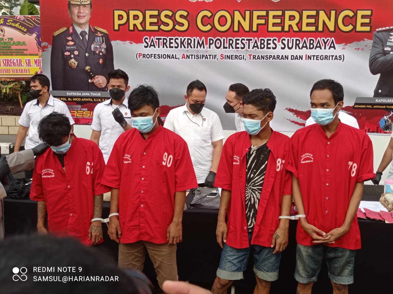 Empat Pelaku Curanmor Beraksi di Surabaya Dibekuk Satreskrim Polrestabes Surabaya