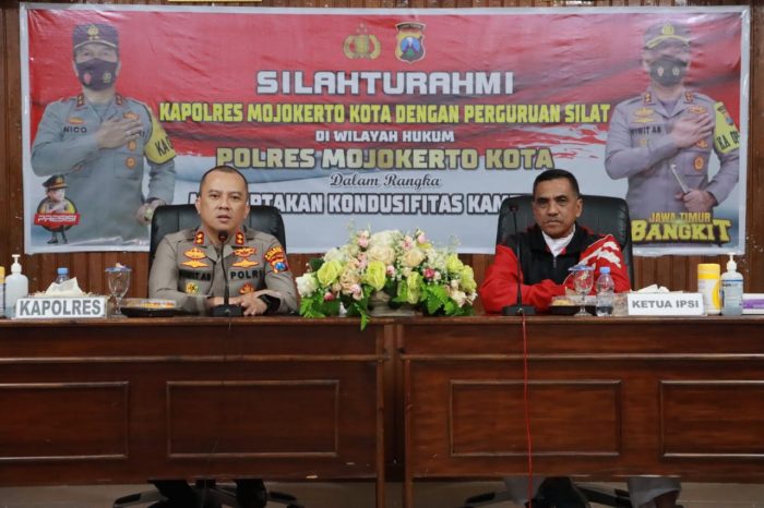 Ciptakan Kondusifitas, Kapolresta Mojokerto Rangkul Perguruan Silat