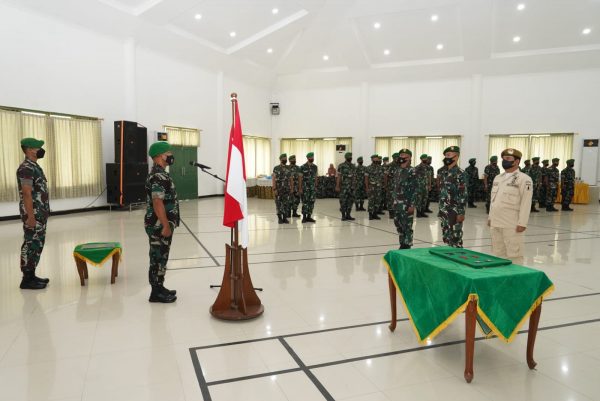 Korem 084/BJ Lantik personilnya yang naik pangkat
