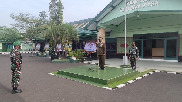 Kodim 0830/Surabaya Utara Gelar Upacara Peringati HUT Ke-77 TNI Tahun 2022