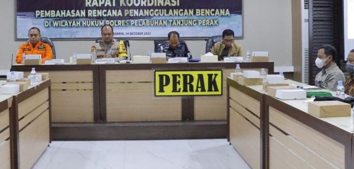 Hadapi Musim Hujan, Polres Tanjung Perak Siapkan Penanggulangan Bencana