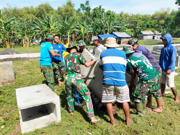 Pembuatan Saluran Irigasi Terus Dikebut Satgas TMMD Ke-115.
