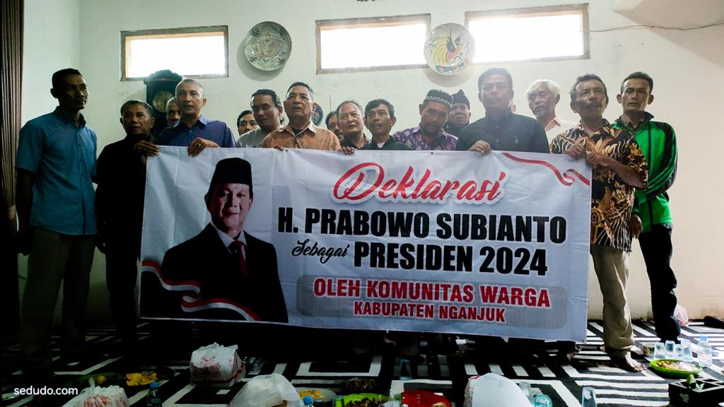 Akar Rumput Kabupaten Nganjuk Deklarasikan Prabowo Capres