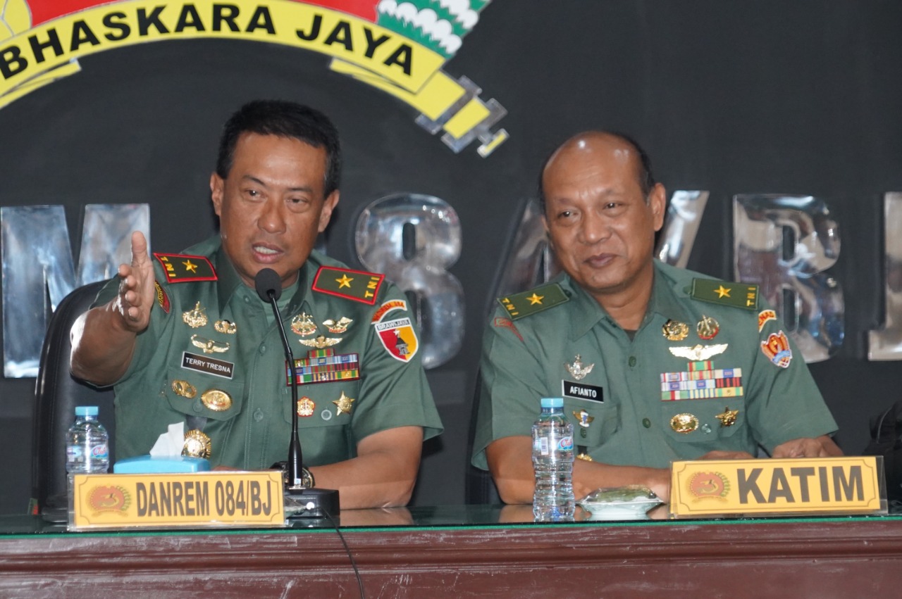 Danrem 084/BJ Menyambut Kehadiran Tim Pengawasan Current Audit Itjenad
