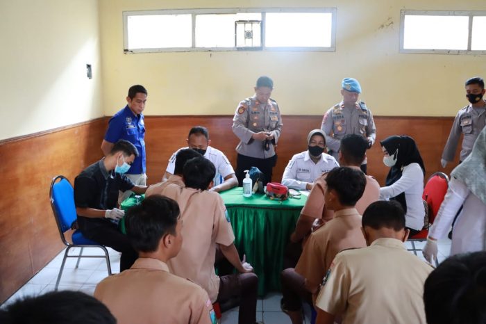 Tingkatkan Herd Immunity, Gebyar Vaksinasi Booster Polresta Mojokerto Sasar Pelajar