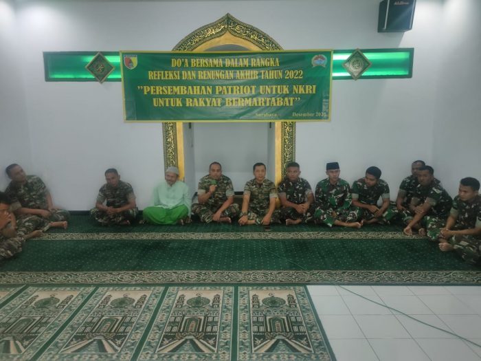 Do'a Bersama Refleksi Renungan Akhir Tahun Kodim 0830/Surabaya Utara