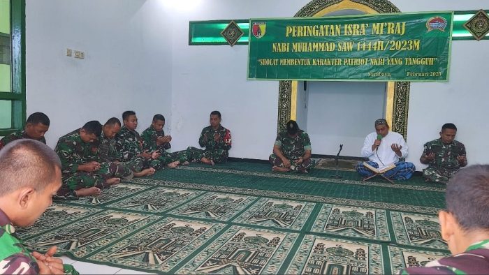 Kodim Surabaya Utara Peringati Isra' Mi'raj, Sarana Untuk Meningkatkan Keimanan dan Ketakwaan kepada Allah SWT