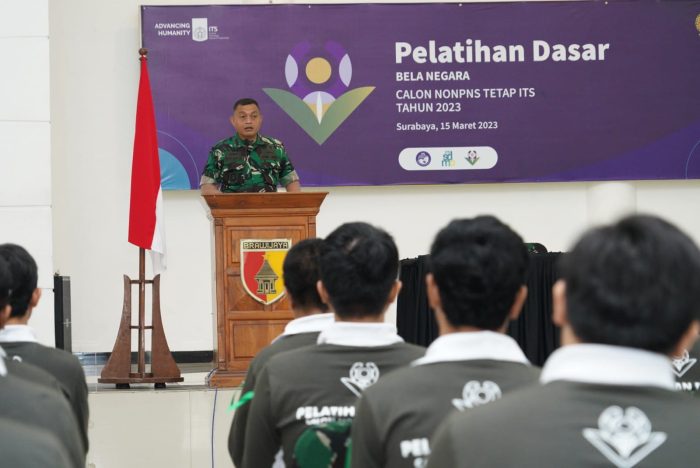 Institut Teknologi Sepuluh Nopember Surabaya (ITS) Gandeng Korem 084/BJ Selenggarakan Pelatihan Dasar Bela Negara