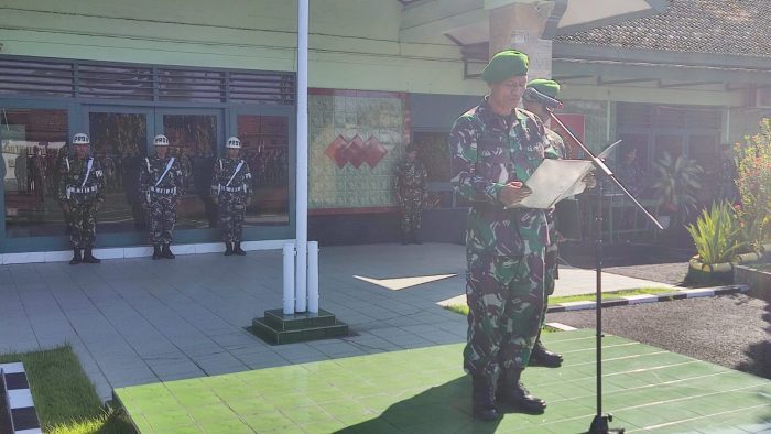 Kasdim Pimpin Upacara Bendera Rutin Setiap Hari Senin di Bulan Ramadhan
