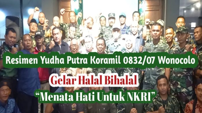 Resimen Yudha Putra Koramil 0832/07 Wonocolo Gelar Halal Bihalal “Menata Hati Untuk NKRI”