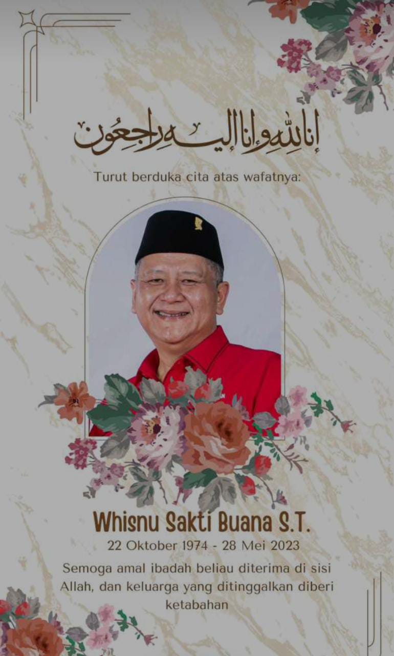 Sampaikan Bela Sungkawa, PDIP Surabaya: Sugeng Tindak Mas Whisnu