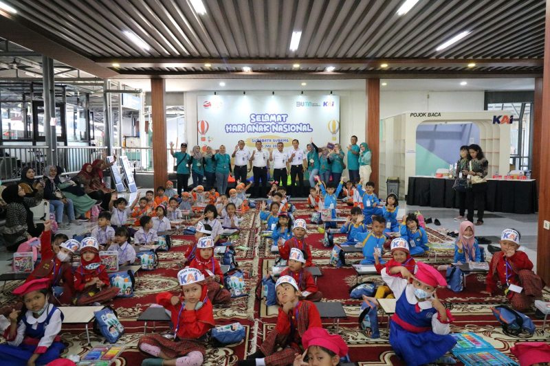 Berlangsung Meriah Peringatan HAN 2023 di Daop 8 Lomba Mewarnai TK Dan Edukasi Kereta 