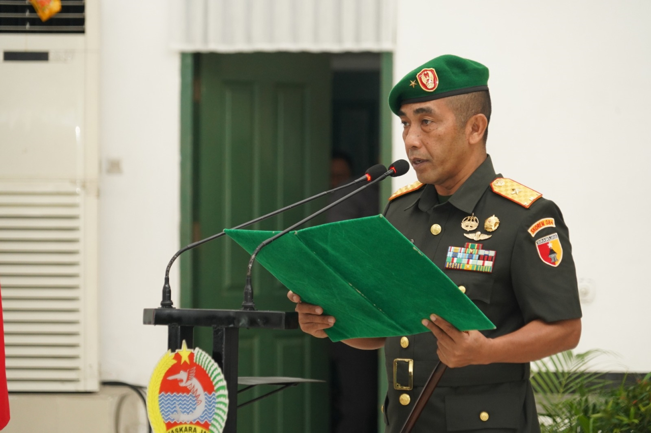 Empat Pejabat Utama di Korem 084/Bhaskara Jaya Melaksanakan Serah Terima