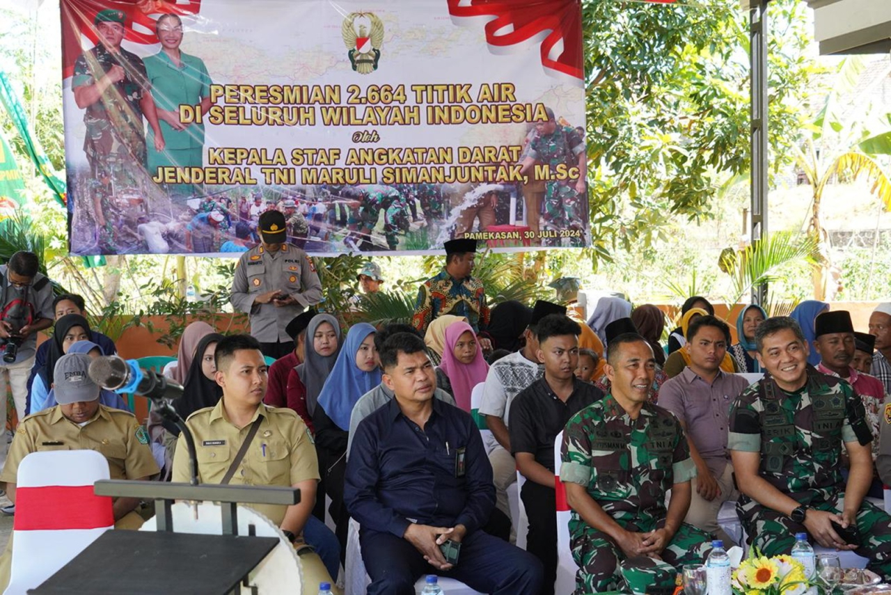 Danrem 084/BJ Hadiri Peresmian Secara Virtual Sumber Air Program TNI AD